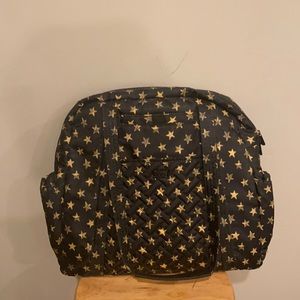 Lug Sprinter tote bag.  Black with gold stars.